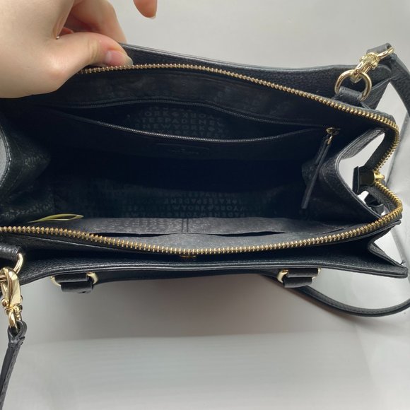 Kate Spade Black Pebbled Mulberry Street Lise Satchel & Crossbody Bag - Picture 12 of 16